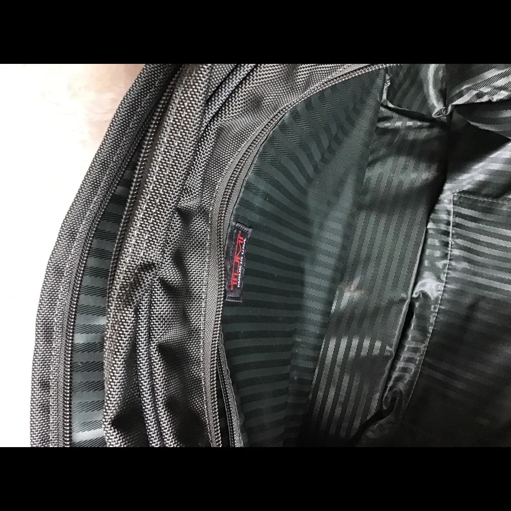 Tumi army green laptop bag